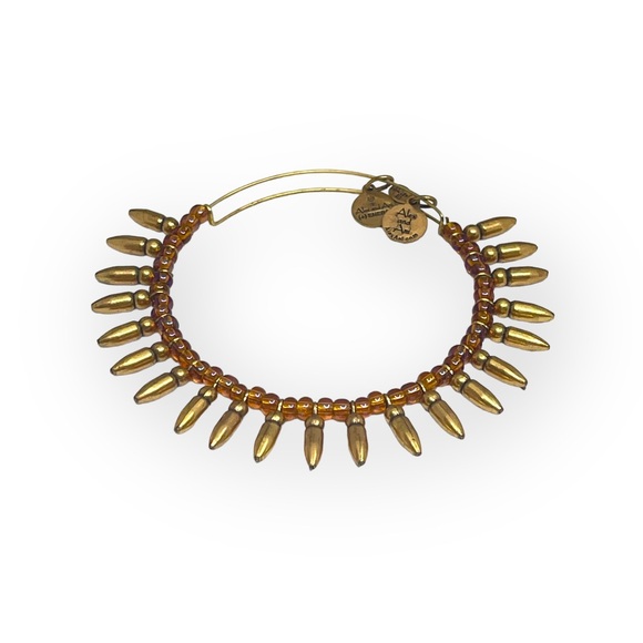 Alex and Ani ☀︎︎ Beaded Spike Expandable Bangle Bracelet - Oak Tree Set ☀︎︎ Gold - Picture 6 of 16